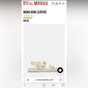 Steve Madden Mona sandal- worn once in great condition. Color bone. Size 8.5